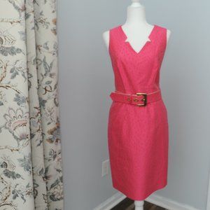 Per Se Carlisle Pink Sheath Dress 10 designer